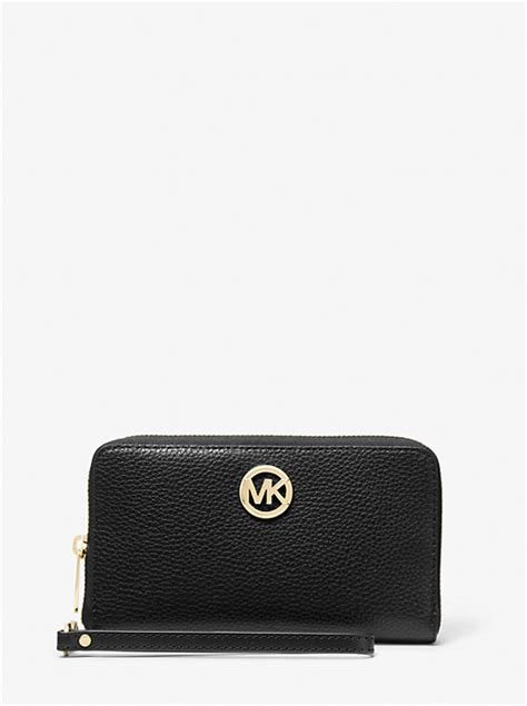 michael michael kors fulton pebbled leather smartphone wristlet|Fulton Large Pebbled Leather Smartphone Wristlet .